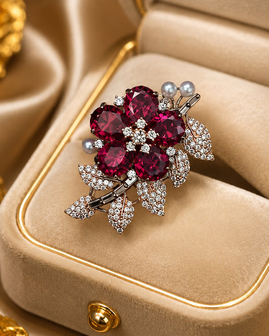 Red Floral Ring