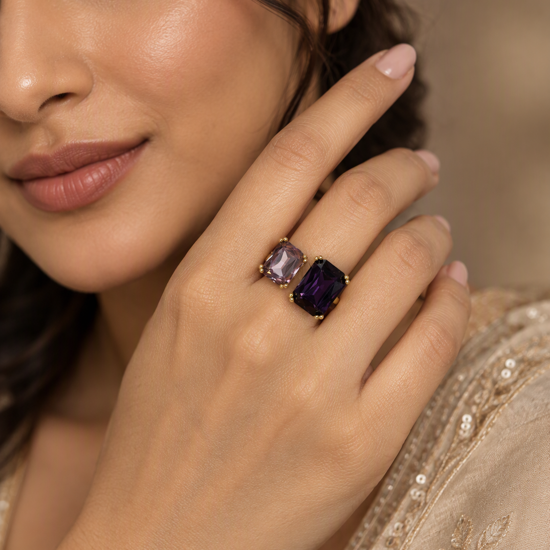 Double Stone Ring
