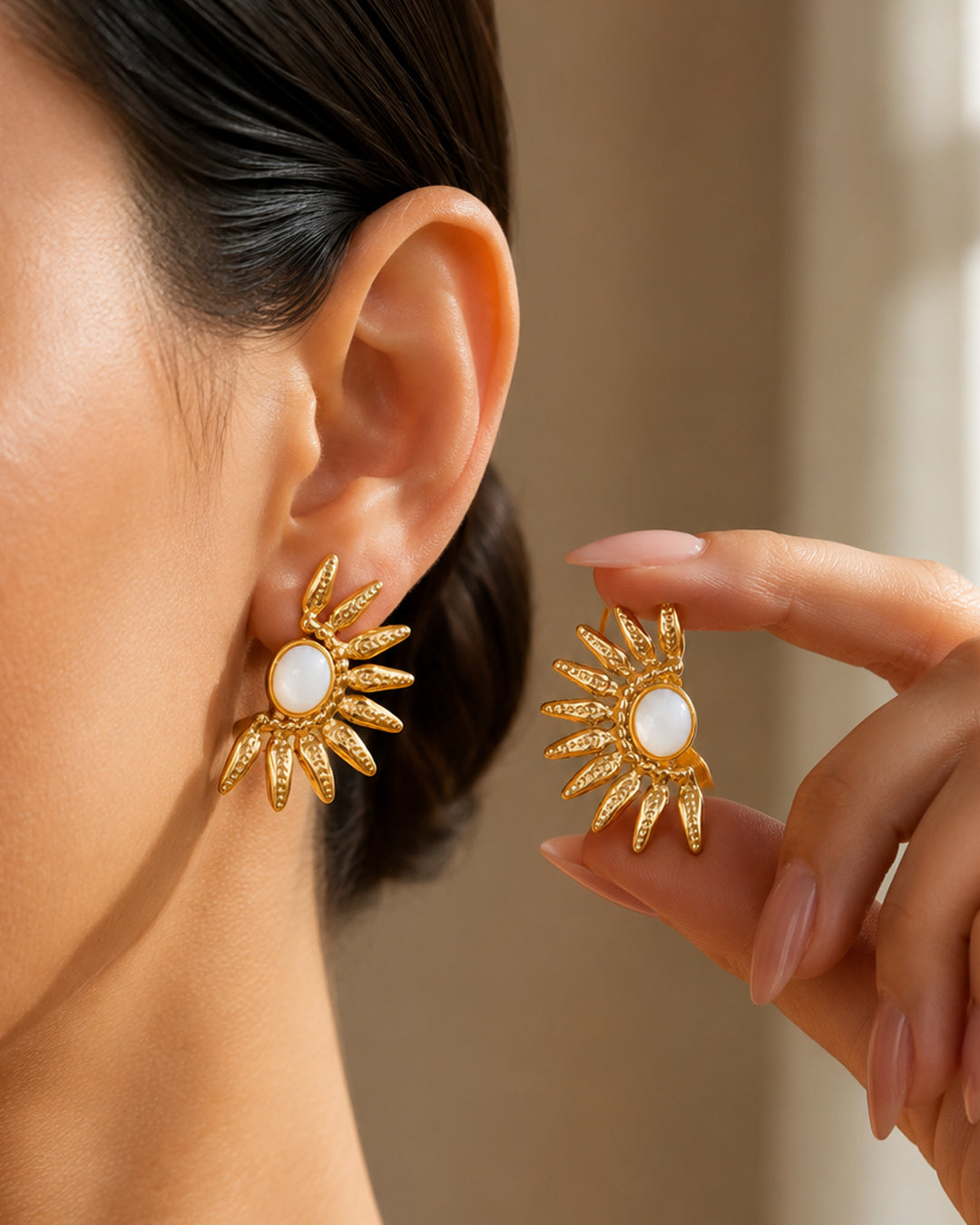 Semi Sun Earrings