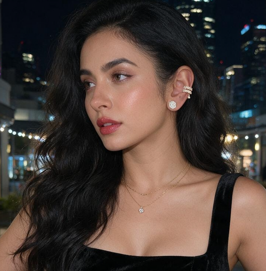 Double Diamond Ear Cuff
