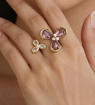 Double Floral Ring