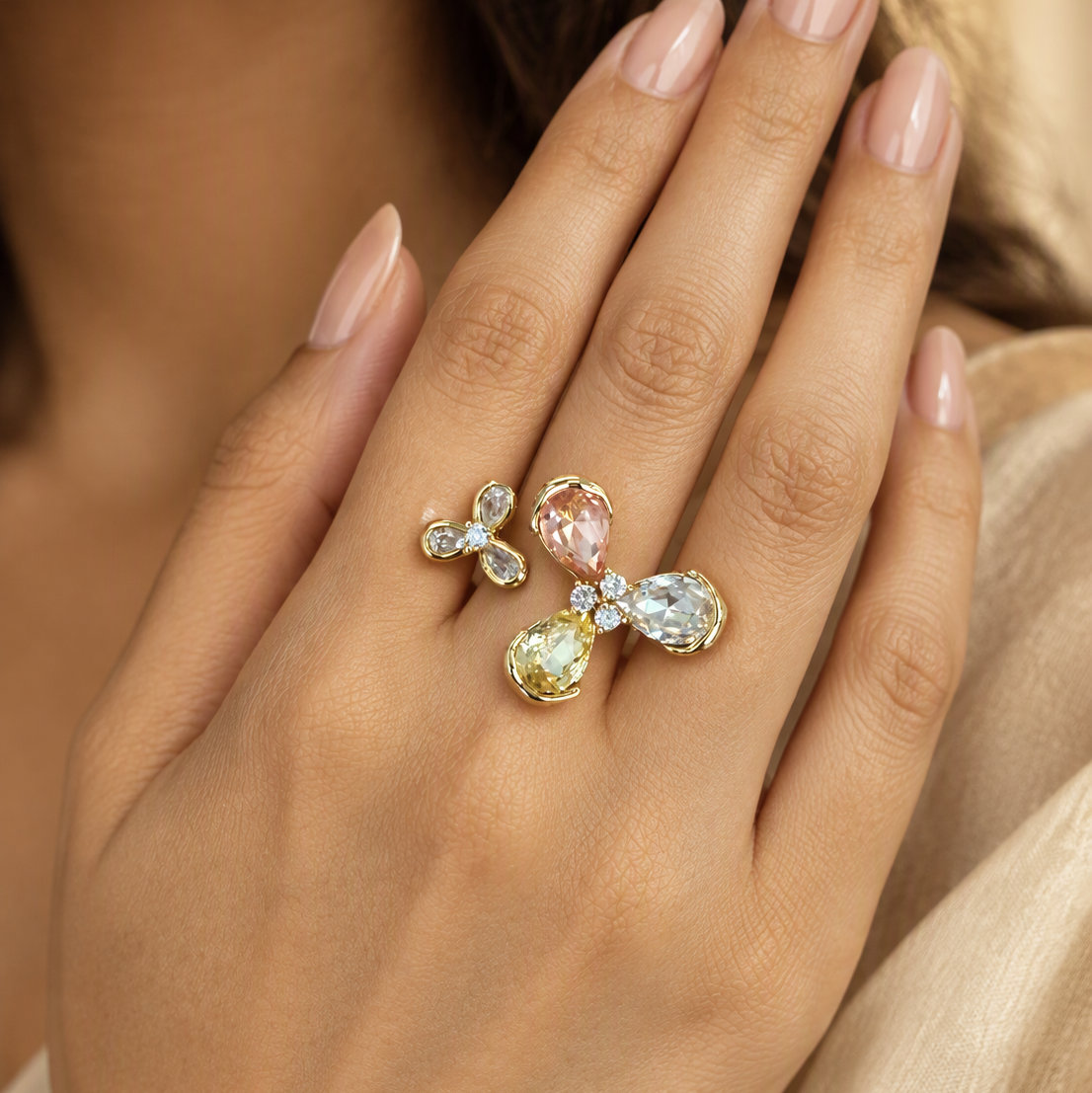 Double Floral Ring