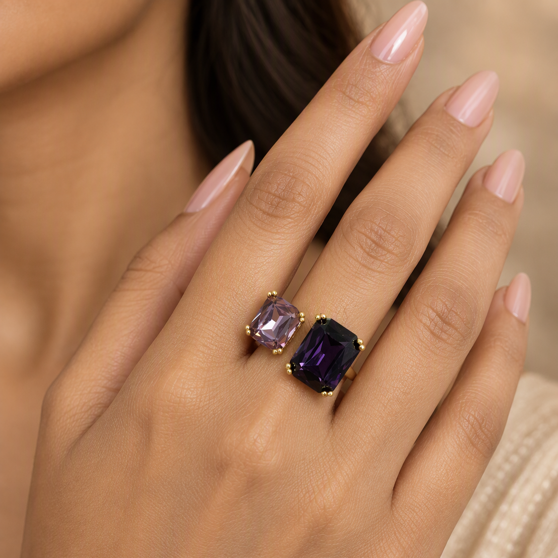 Double Stone Ring