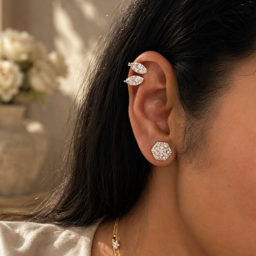 Diamond Petal Ear Cuff