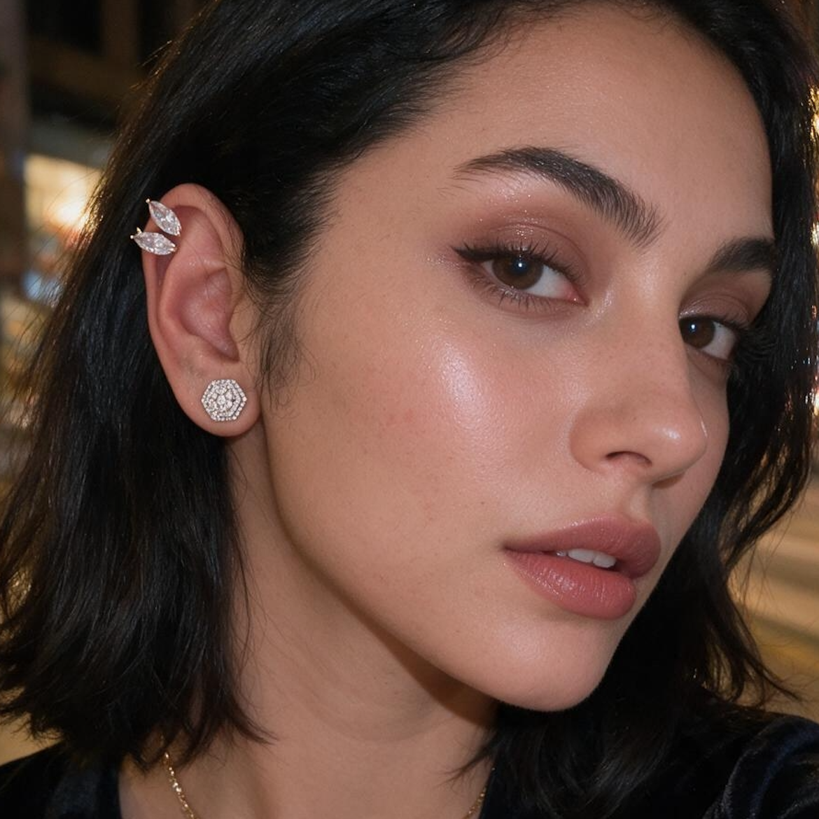 Diamond Petal Ear Cuff