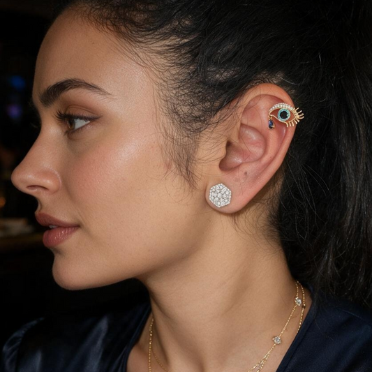 Evil Eye Ear Cuff