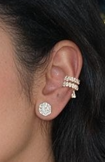 Double Diamond Ear Cuff